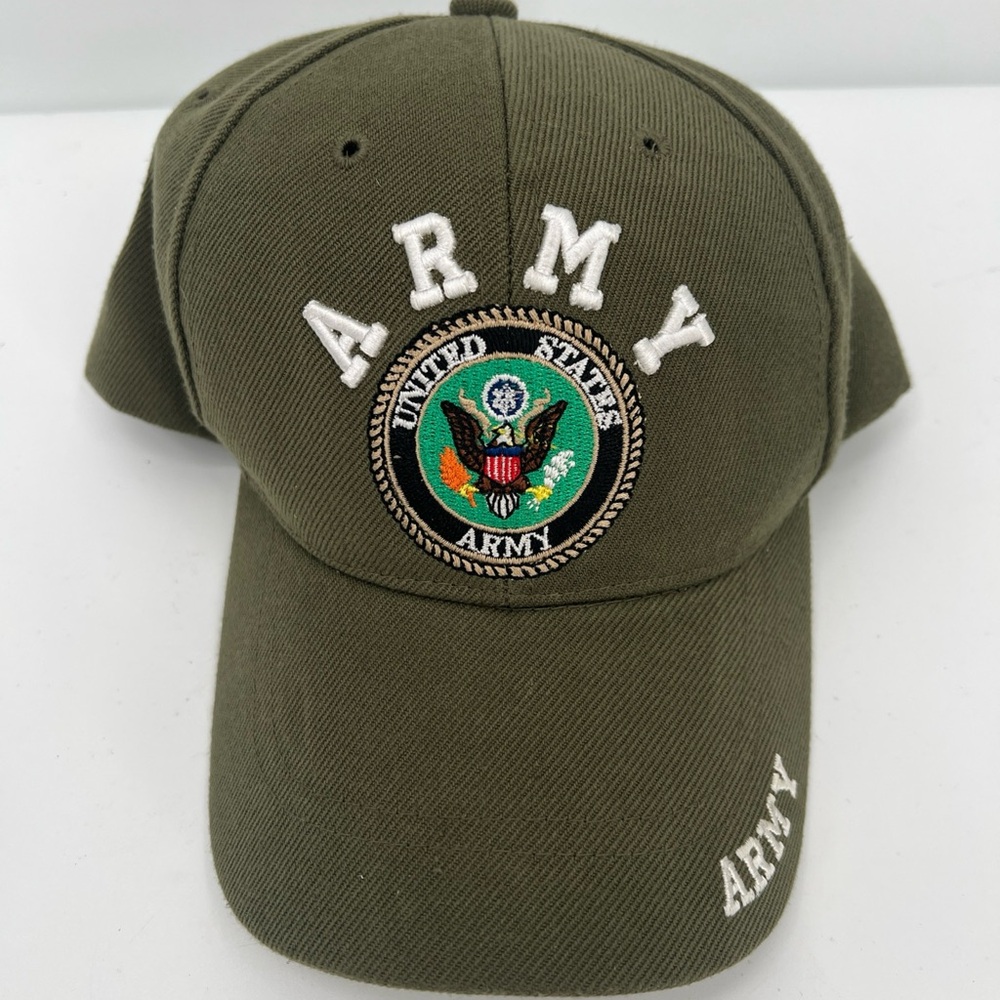 United States Army Shield Logo Military Green Baseball Cap Hat Adjustable Shield